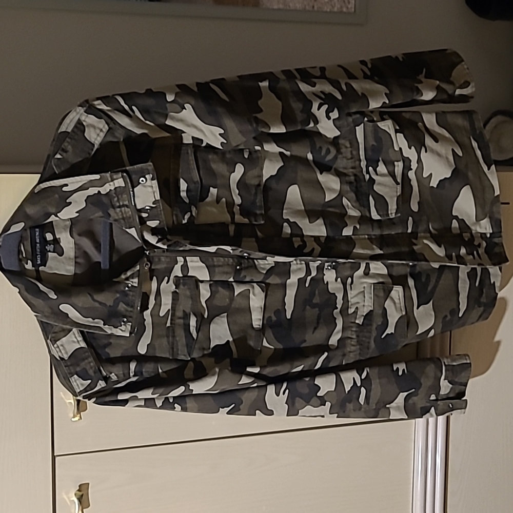 Camo Saks Fifth Avenue Jacket